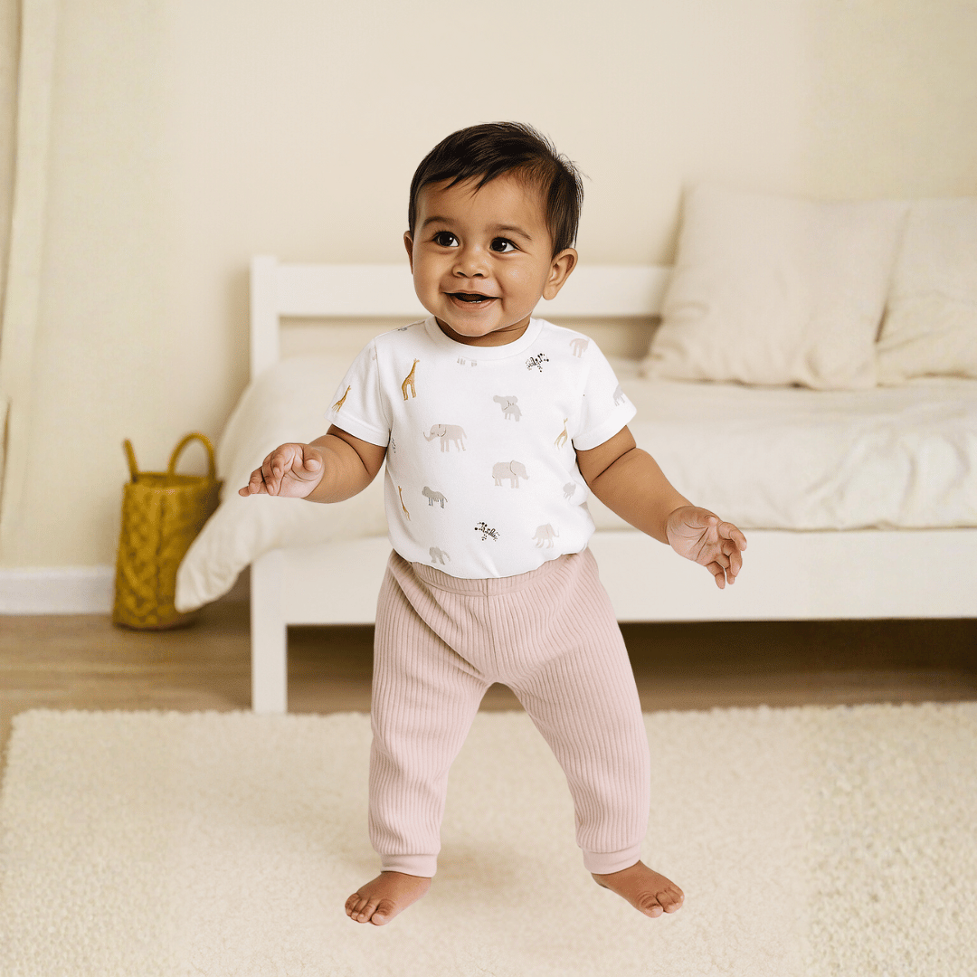 Todlerry Baby Joggers | Pack of 2 |Soft & Breathable | 100% Cotton
