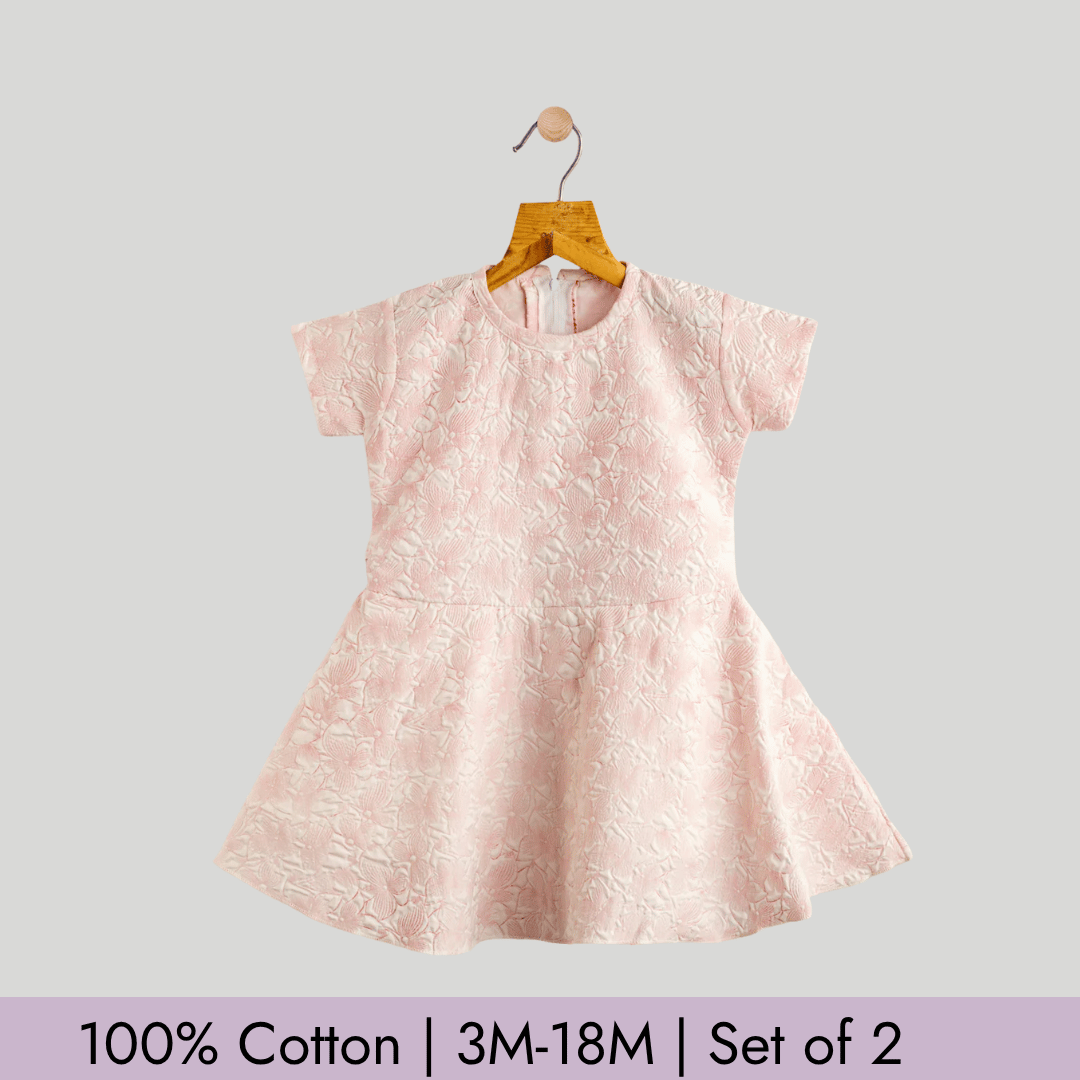 Todlerry Girls Frock | Pack of 2 |Soft & Breathable | 100% Cotton