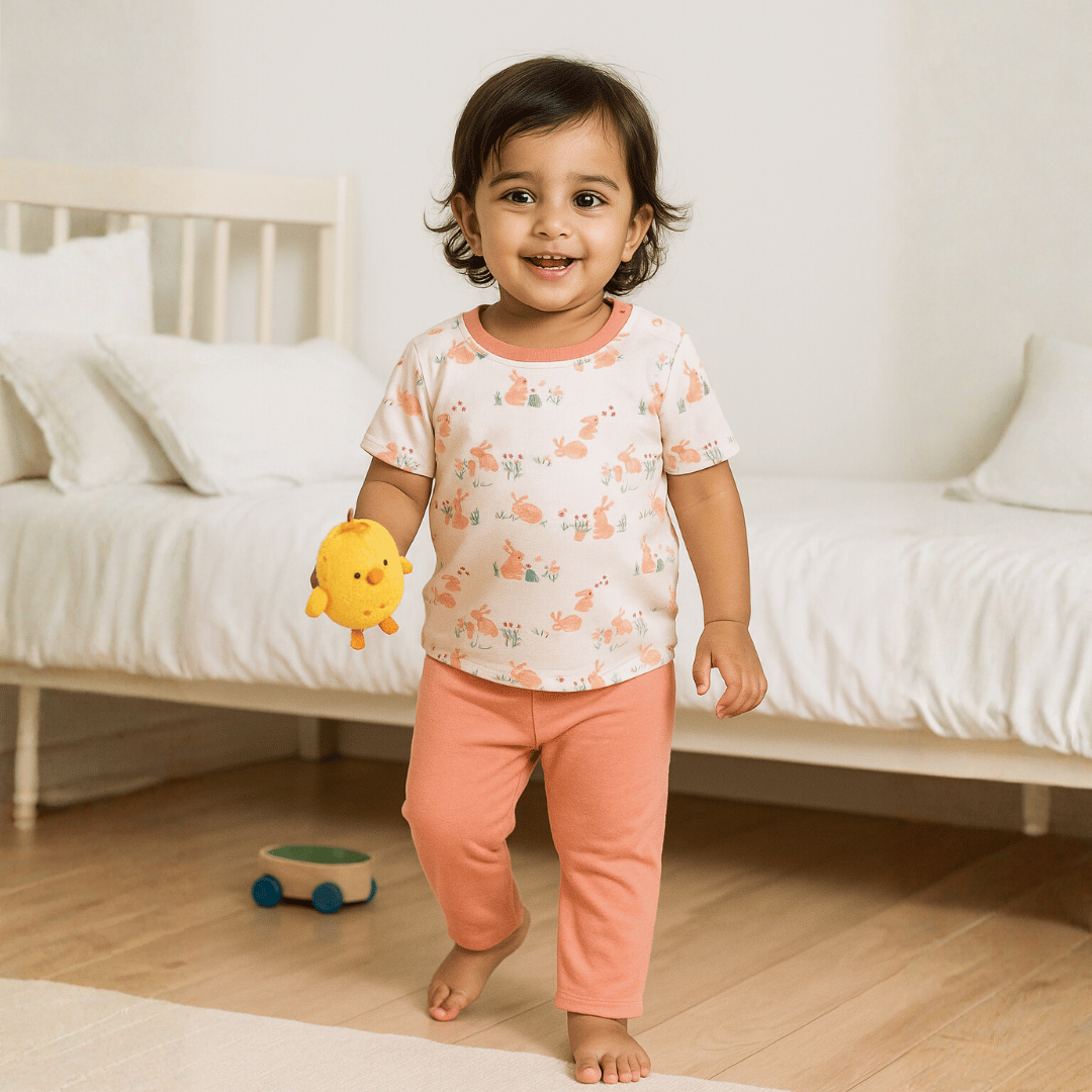 Todlerry Unisex Pajama set | Set of 3 | Soft & Breathable | 100% Cotton