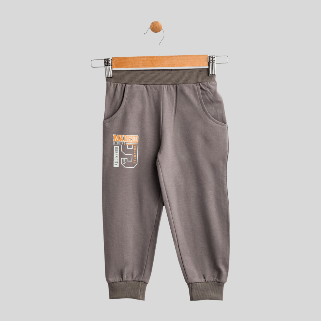 Todlerry Baby Joggers | logo Print | Pack of 2 |Soft & Breathable | 100% Cotton