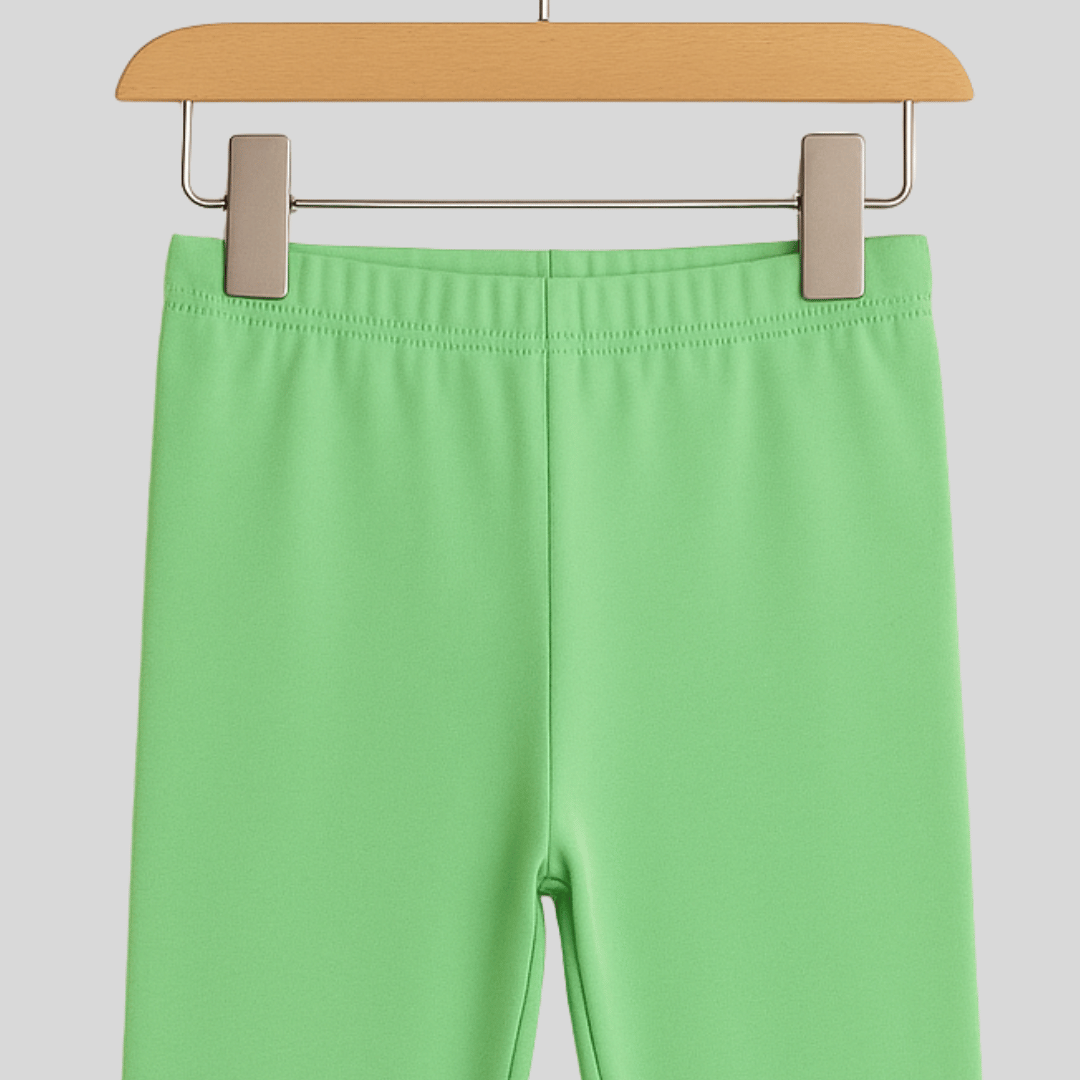Todlerry Girls Leggings | Pista Green | 100% Cotton
