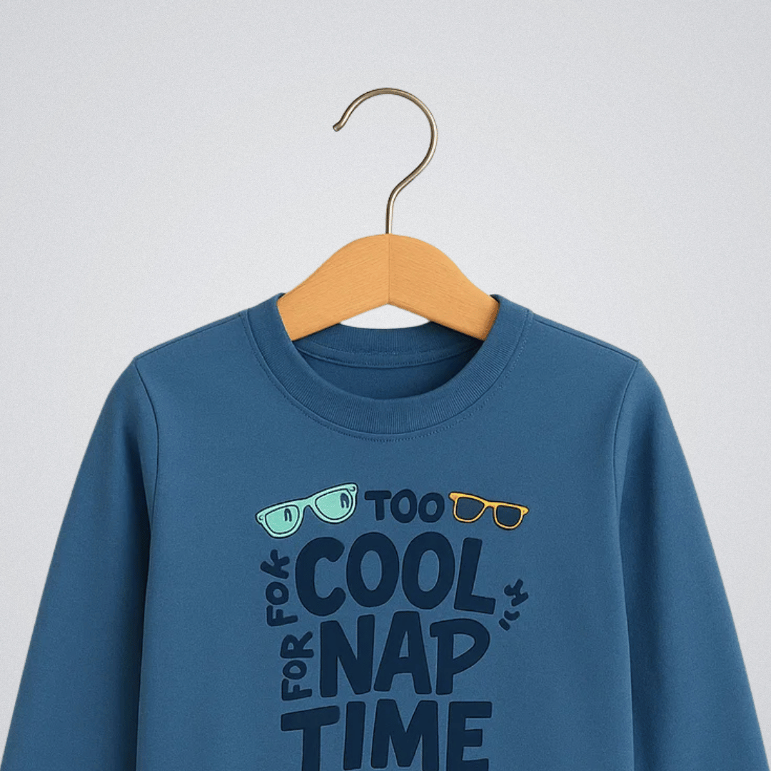 Todlerry Boys Cotton T-Shirt | Cool Nap time Blue | | Soft & Breathable | 100% Cotton