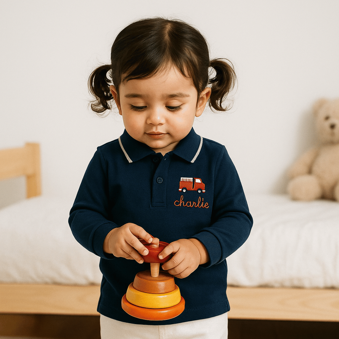 Todlerry Boys Cotton T-Shirt | Charlie Navy | Soft & Breathable | 100% Cotton