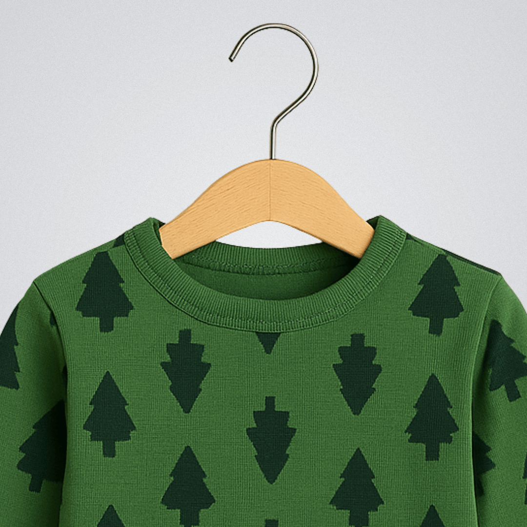 Todlerry Boys Cotton T-Shirt | Christmas Tree Green | Soft & Breathable | 100% Cotton