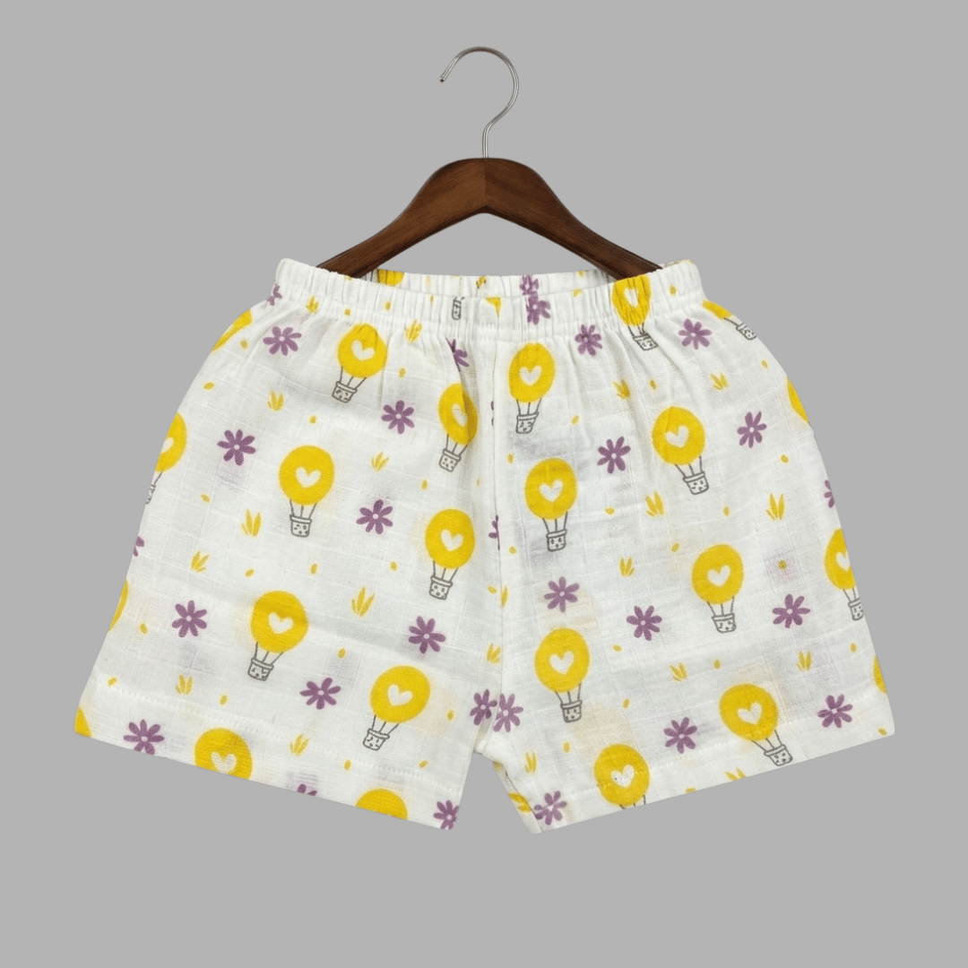 Summer Cotton Snap Up Jhabla & Shorts Set
