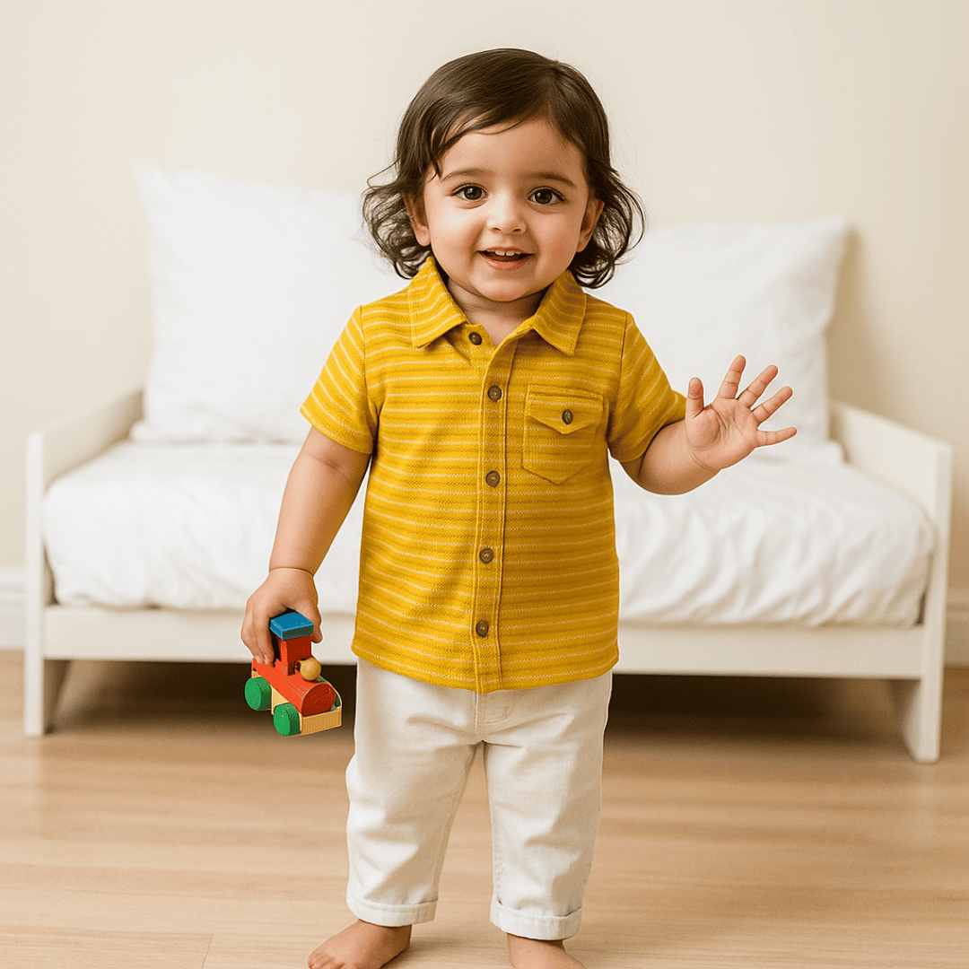 Todlerry Boys Cotton Strips Shirt | Pack of 2 |Soft & Breathable | 100% Cotton