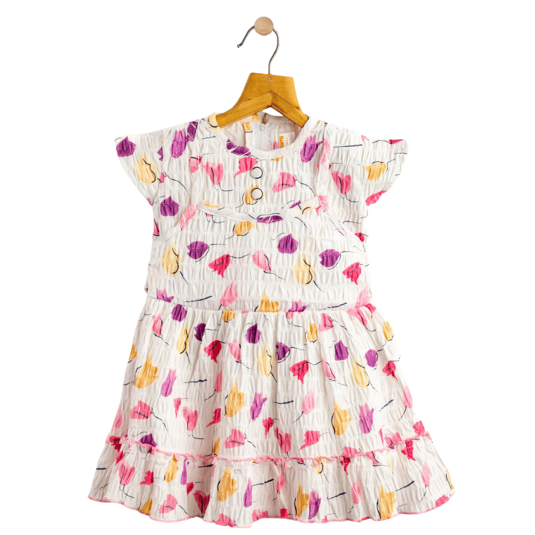 Todlerry Girls Frock | Pack of 3 |Soft & Breathable | 100% Cotton
