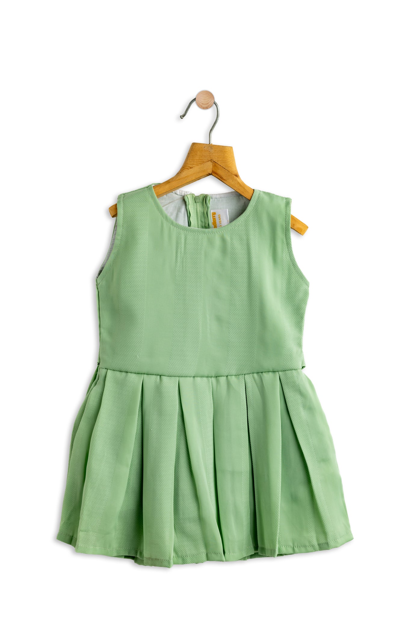 Todlerry Half-sleeve Girls Frock | Solid Pink, Peach, Green| 100% Cotton