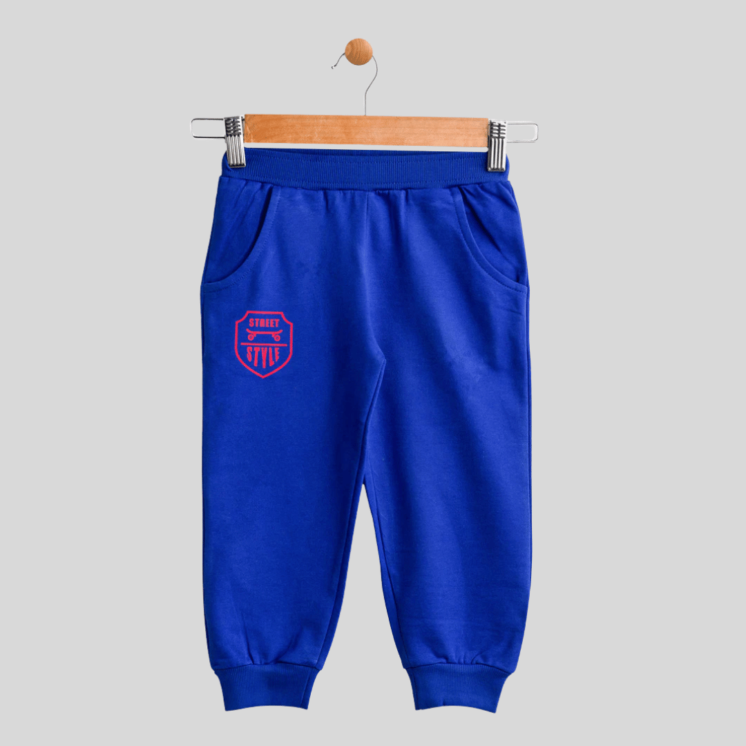 Todlerry Baby Joggers | logo Print | Pack of 2 |Soft & Breathable | 100% Cotton