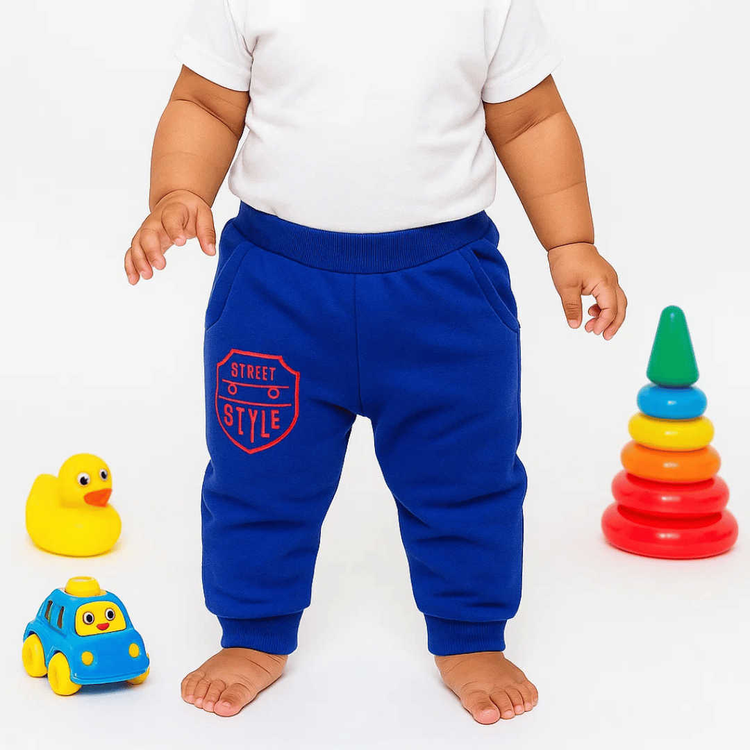 Todlerry Baby Joggers | logo Print | Pack of 2 |Soft & Breathable | 100% Cotton
