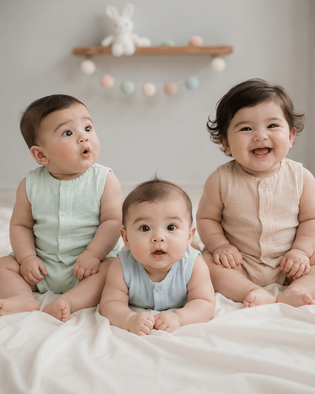 Premium Muslin Sleeveless Jabla for Babies (Pack of 3) – 100% Organic Cotton Infant Vest