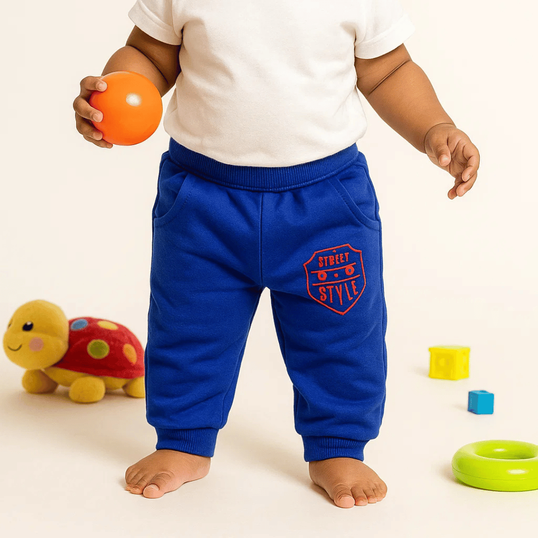Todlerry Baby Joggers | Royal Blue | Soft & Breathable | 100% Cotton