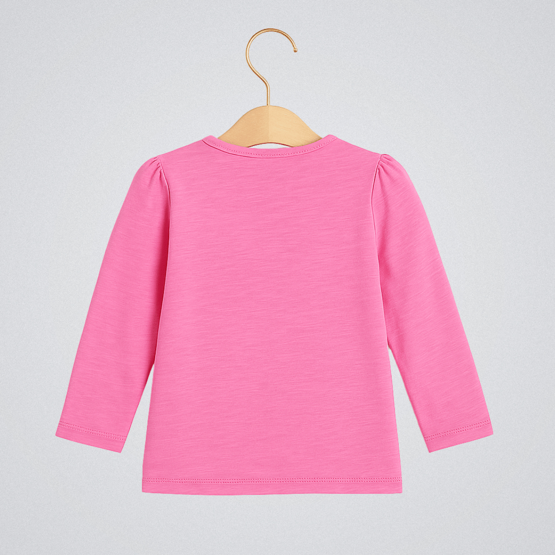 Todlerry Girls Cotton T-Shirt | Princess pink | Soft & Breathable | 100% Cotton