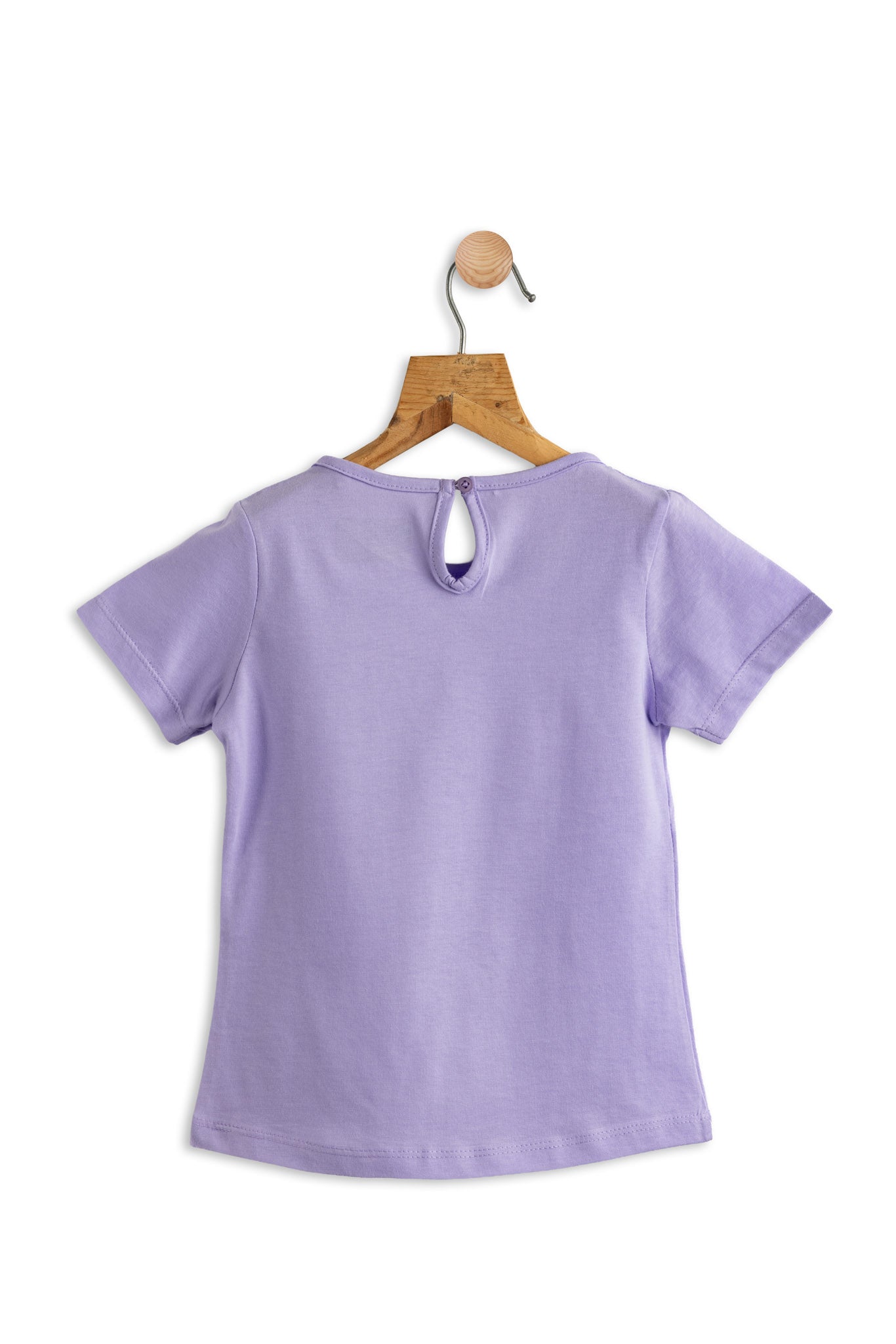 Todlerry Girls Cotton T-Shirt | lavender Bulb Print | Soft & Breathable | 100% Cotton