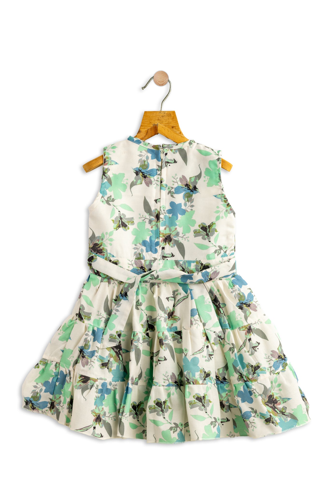 Todlerry Sleeveless Girls Frock | Floral Print | 100% Cotton