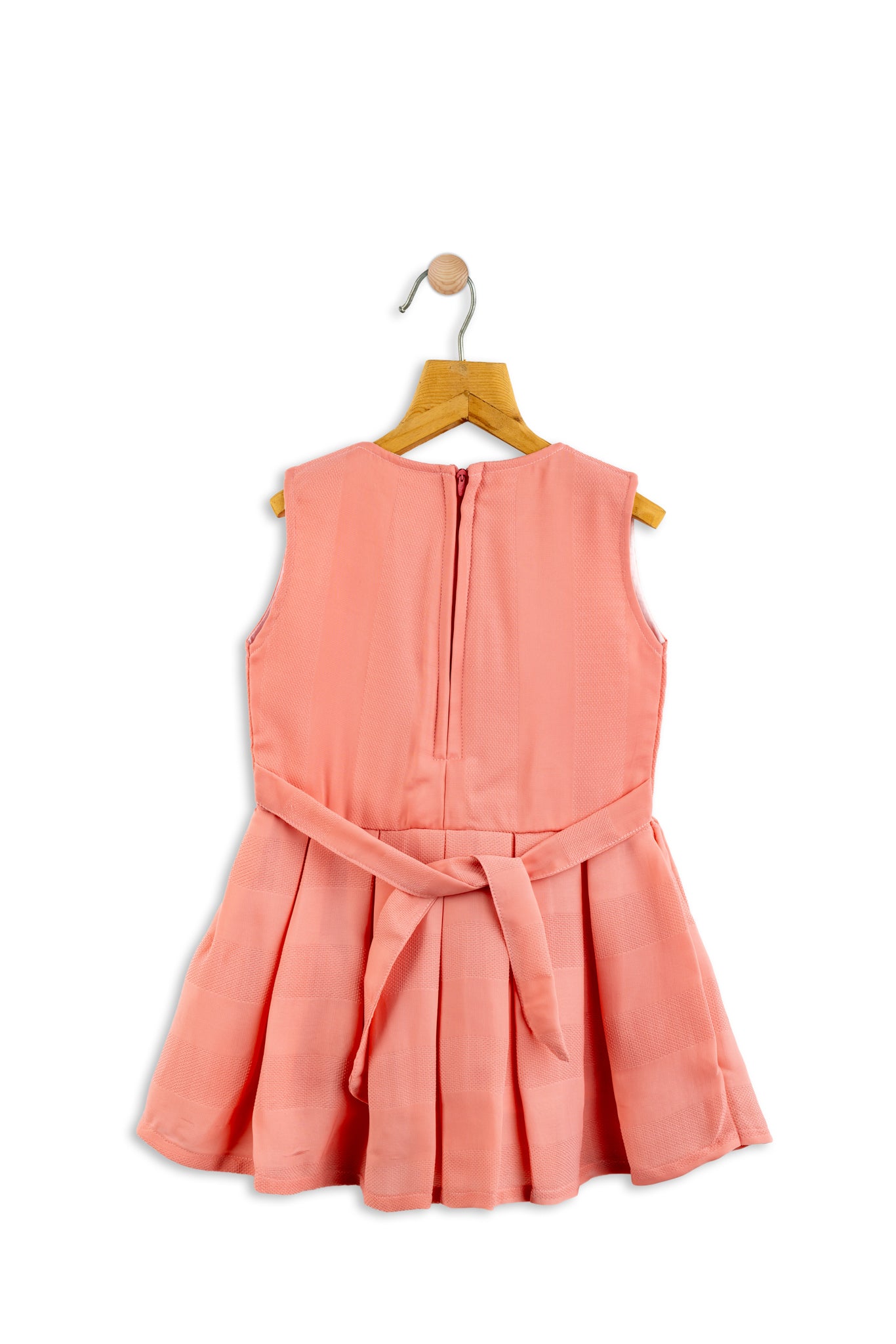 Todlerry Half-sleeve Girls Frock | Solid Pink, Peach, Green| 100% Cotton