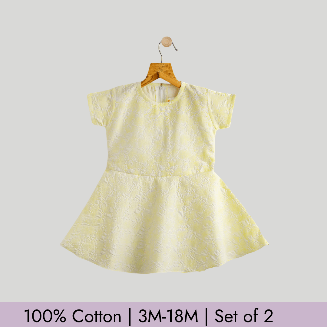 Todlerry Girls Frock | Pack of 2 |Soft & Breathable | 100% Cotton