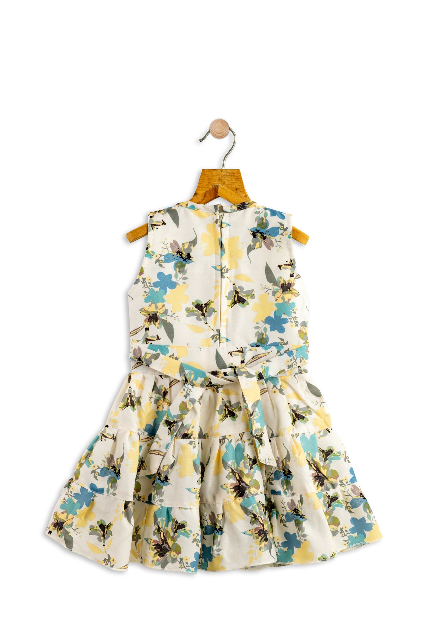Todlerry Sleeveless Girls Frock | Floral Print | 100% Cotton