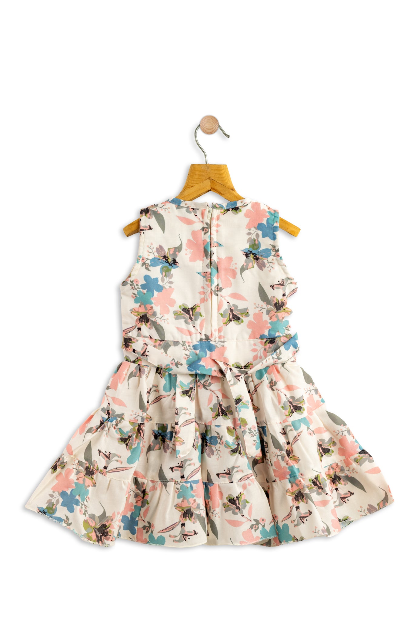 Todlerry Sleeveless Girls Frock | Floral Print | 100% Cotton