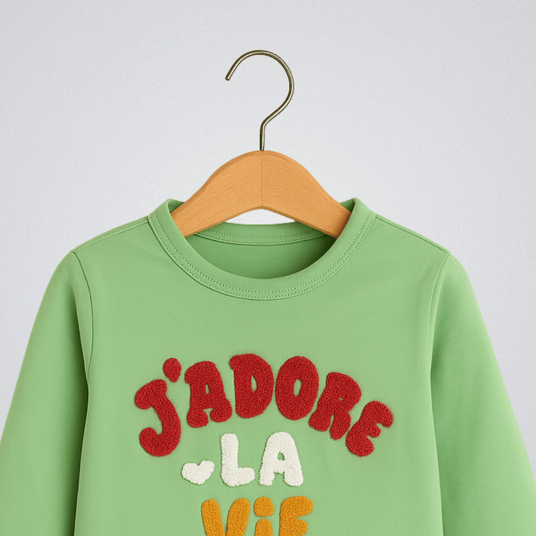 Todlerry Girls Cotton T-Shirt | Adorable Green | Soft & Breathable | 100% Cotton