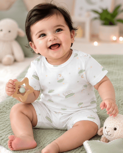 Unisex white AOP Cord set