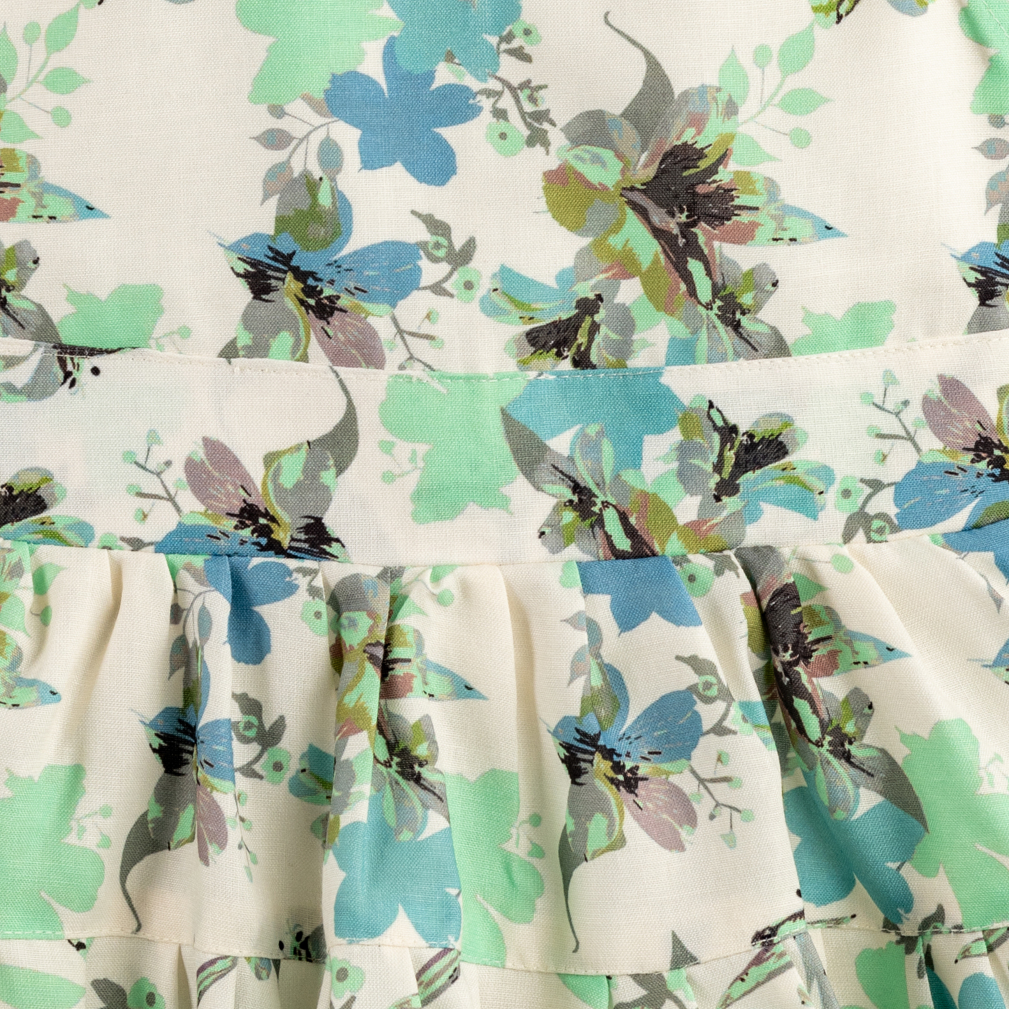 Todlerry Sleeveless Girls Frock | Floral Print | 100% Cotton