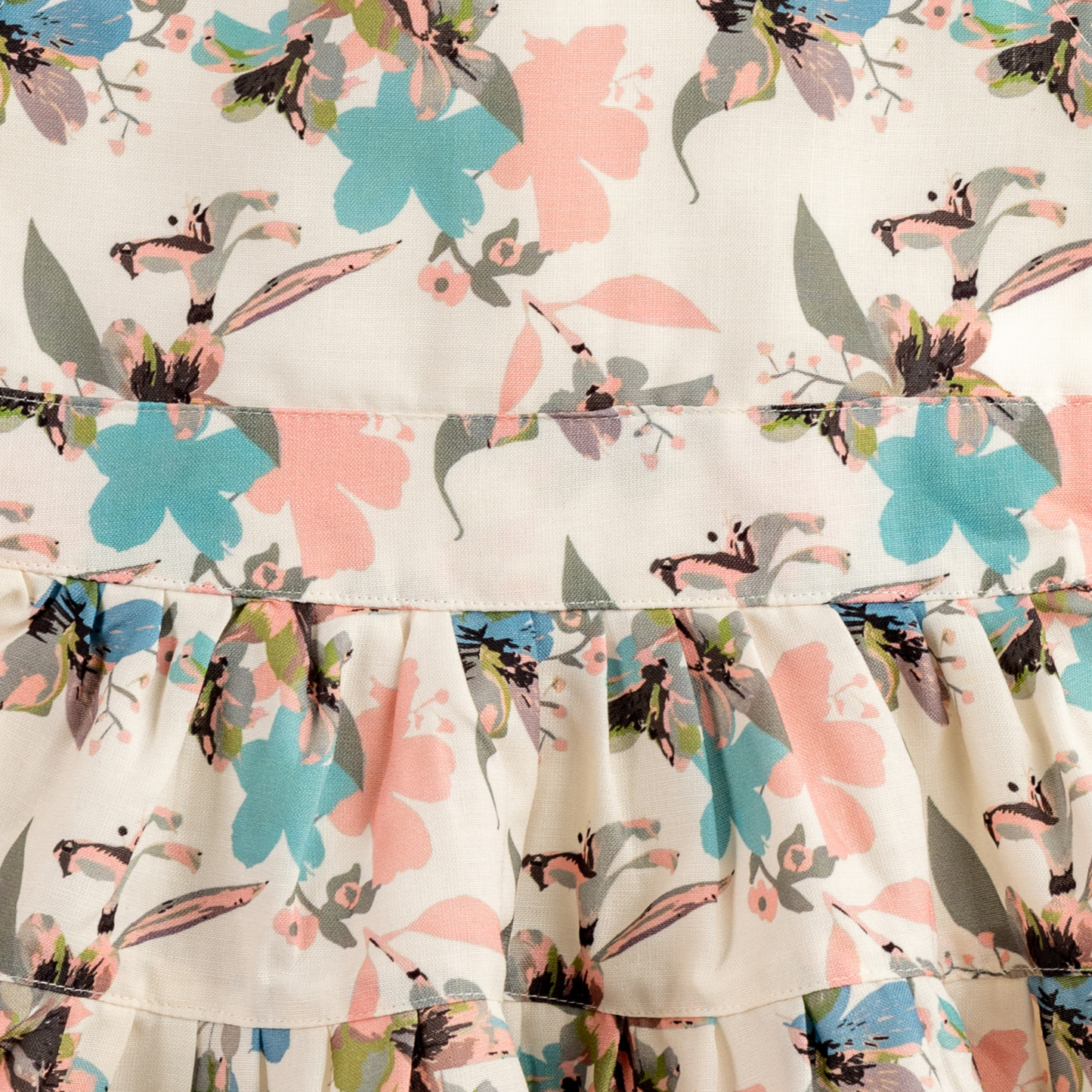 Todlerry Sleeveless Girls Frock | Floral Print | 100% Cotton