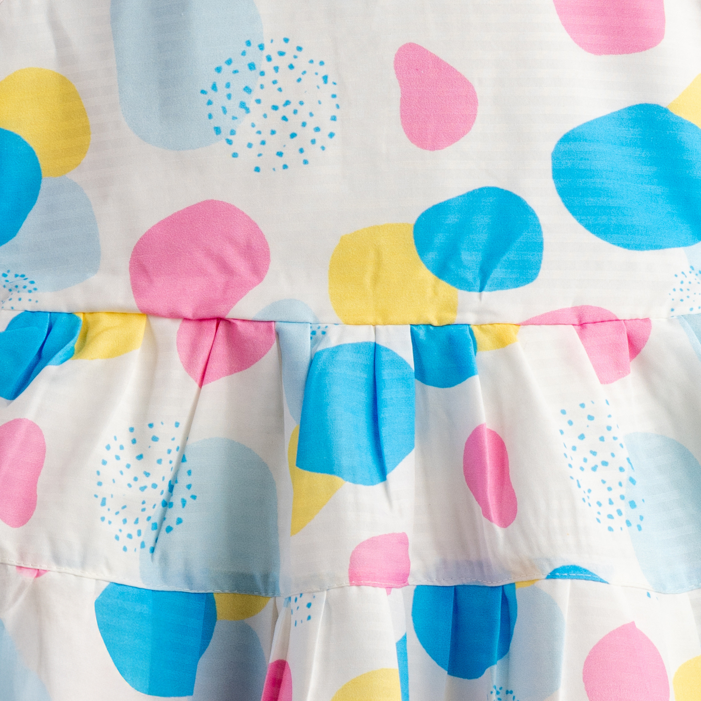 Todlery Full-sleeve Girls Frock | Polka print | 100% Cotton