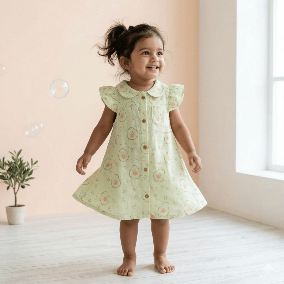 Cotton Avo Joy Collar Neck Frock