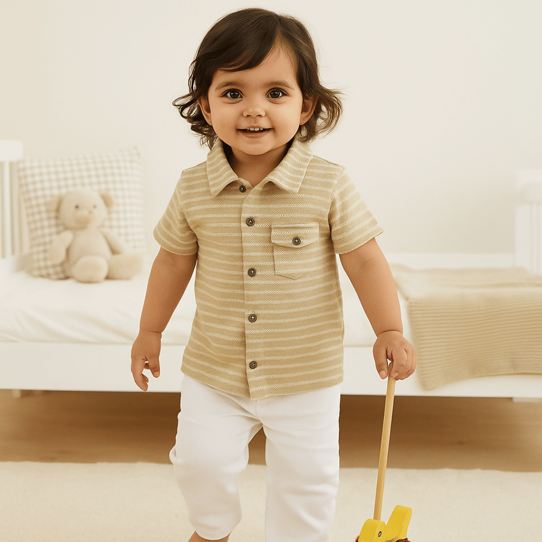 Todlerry Boys Cotton Strips Shirt | Pack of 3 |Soft & Breathable | 100% Cotton