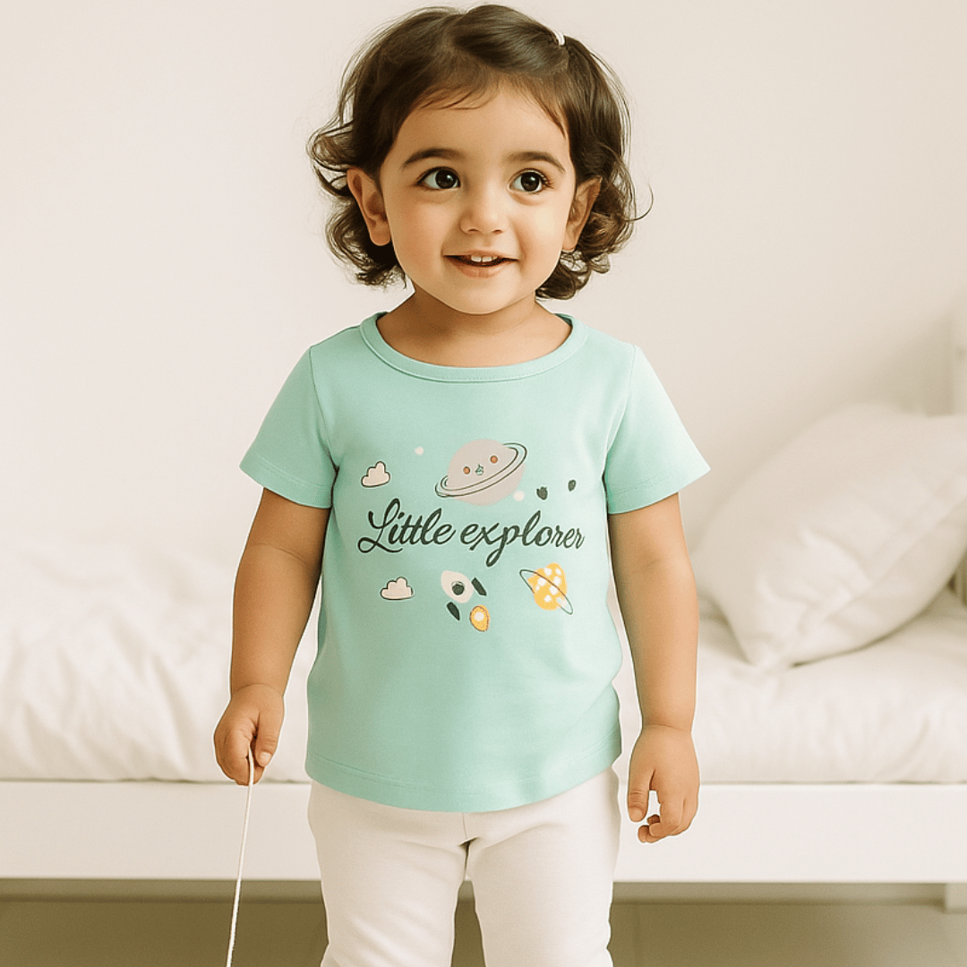 Todlerry Girls T-shirts | Pack of 3 |Soft & Breathable | 100% Cotton