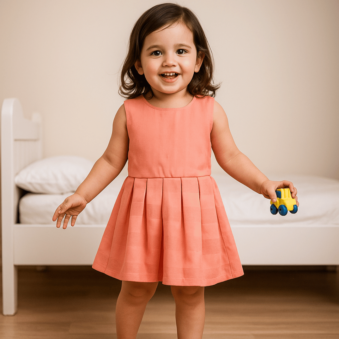 Todlerry Girls Frock | Pack of 3 |Soft & Breathable | 100% Cotton