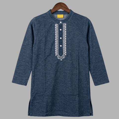 Festive Denim Boys Kurta
