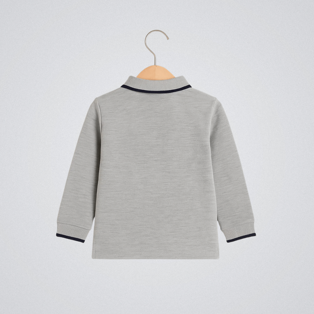 Todlerry Boys Cotton T-Shirt | Stone Grey | Soft & Breathable | 100% Cotton