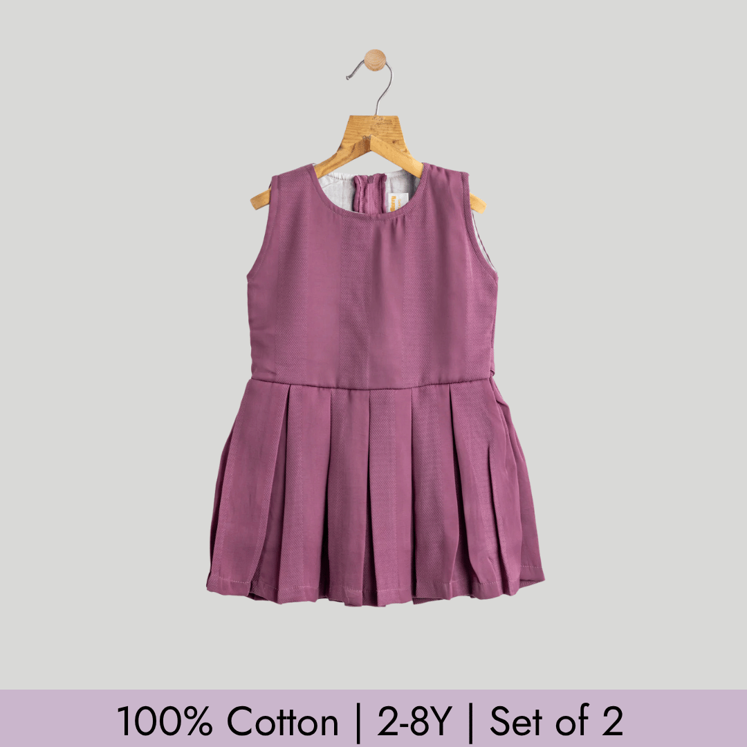 Todlerry Girls Frock | Pack of 2 |Soft & Breathable | 100% Cotton