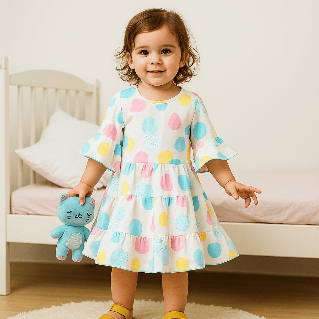 Todlerry Girls Frock | Pack of 2 |Soft & Breathable | 100% Cotton