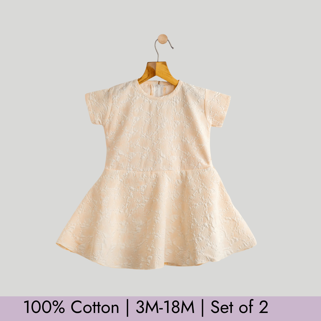 Todlerry Girls Frock | Pack of 2 |Soft & Breathable | 100% Cotton