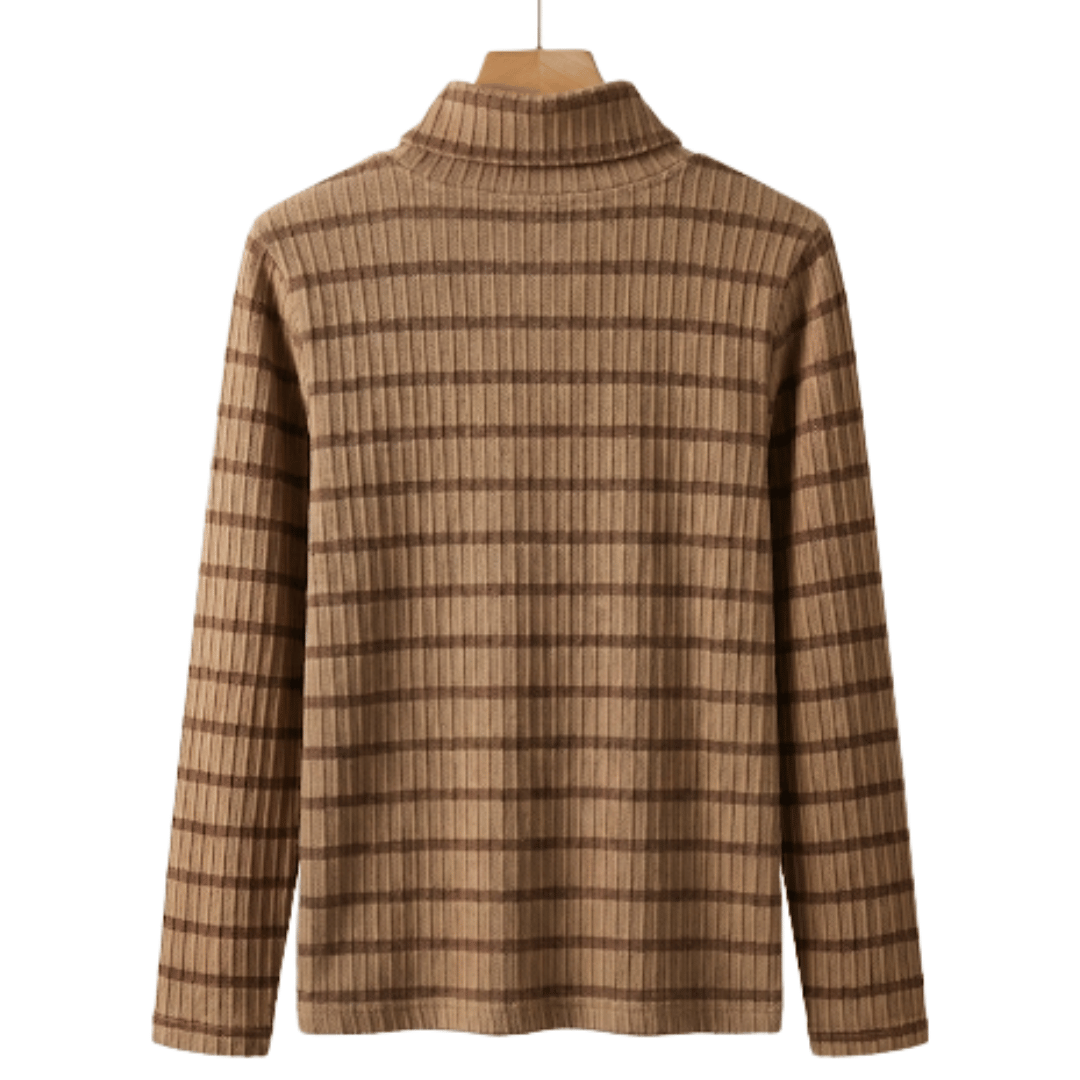 Unisex Brown High Neck T-Shirt