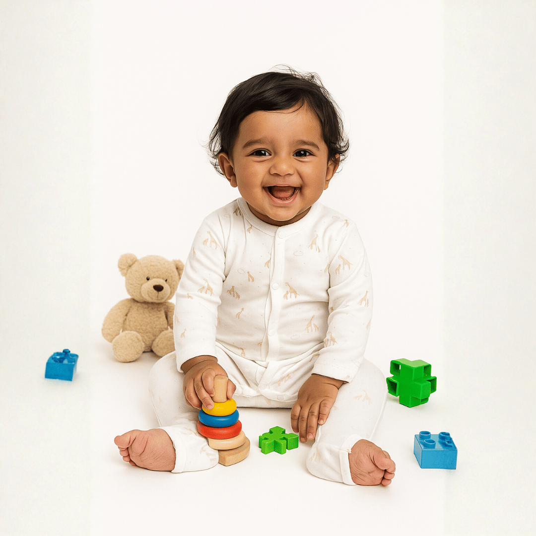 Blue Rompers for Kids | Set of 3 | 100% Cotton