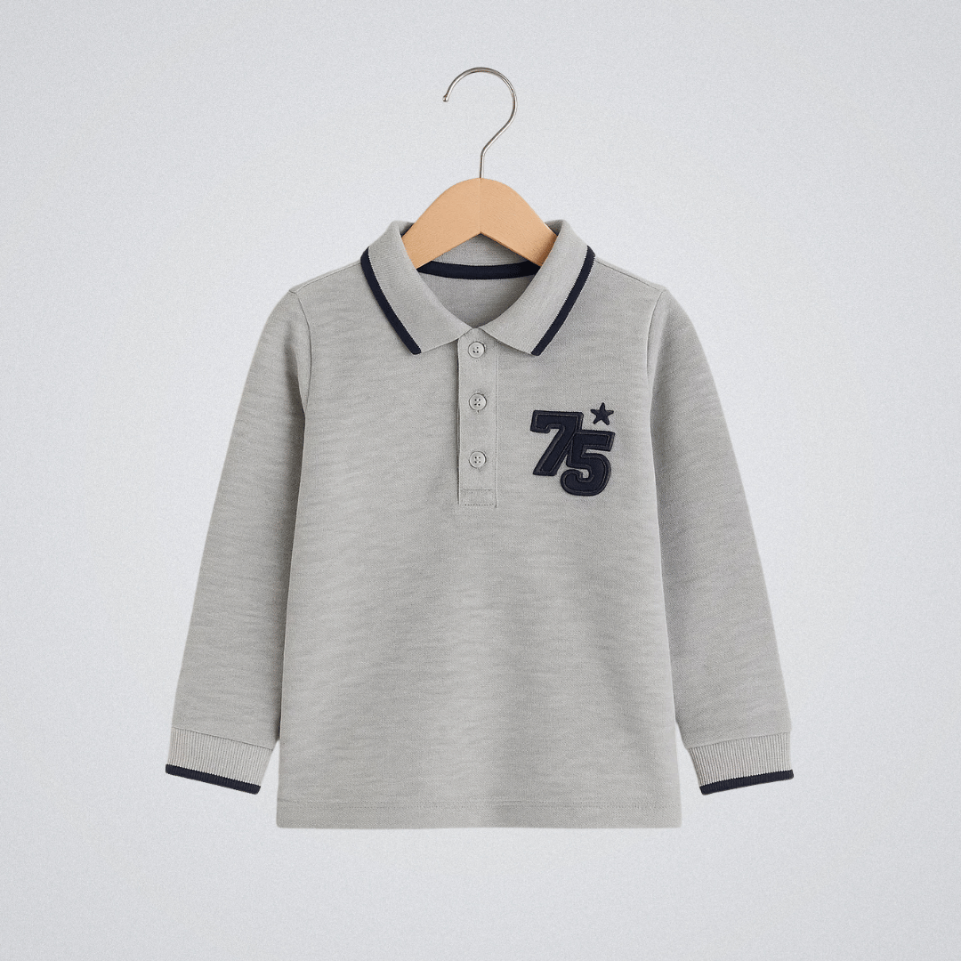 Todlerry Boys Cotton T-Shirt | Stone Grey | Soft & Breathable | 100% Cotton