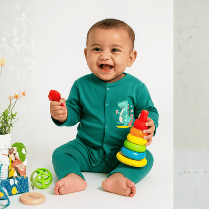 Blue Rompers for Kids | Set of 3 | 100% Cotton