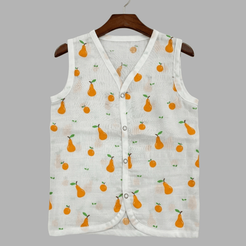 Little Pear Summer Cotton Snap Up Jhabla & Shorts Set