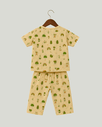 Cotton Kids Nightsuits - Pack of 2 Short Sleeve Sets for Boys & Girls