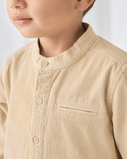 Boys Corduroy Shirt & Cotton Chinos Set-2-Piece Smart Casual & Festive Outfit