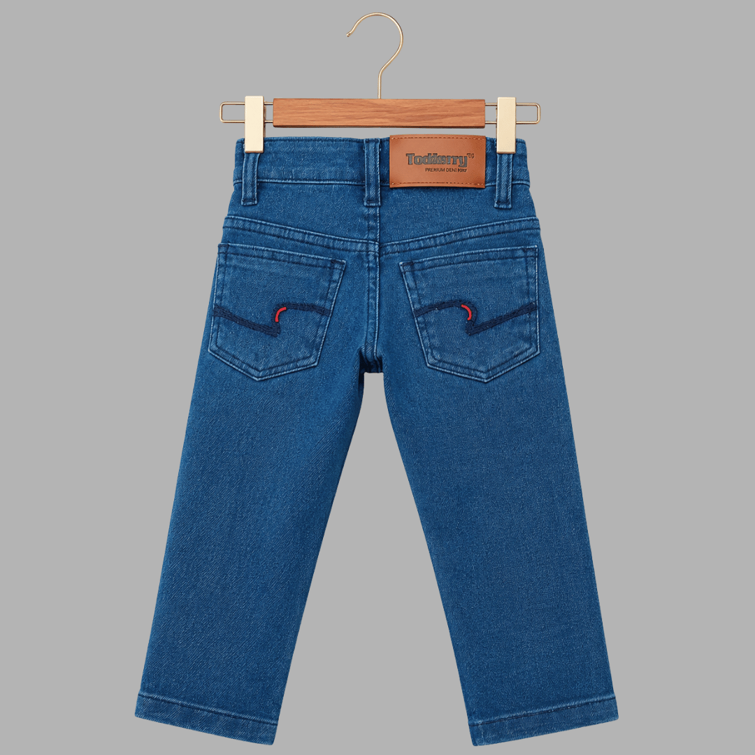 Kids Premium Stretch Straight-Fit Denim Jeans | Durable Everyday Play Joggers
