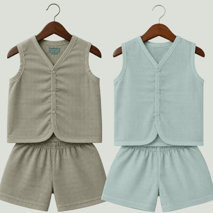 Soft Cotton Baby Jhabla & Shorts Set Combo sets