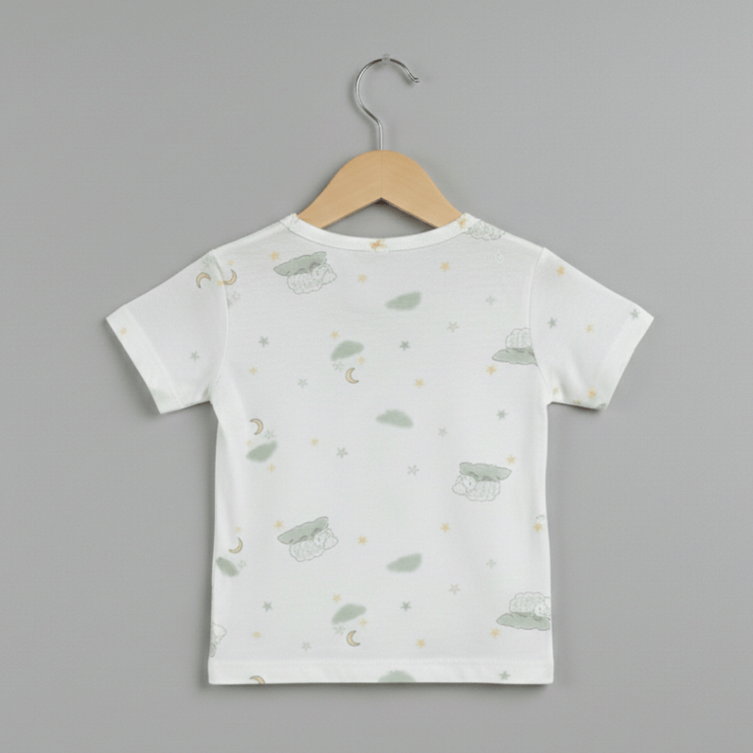 Unisex white AOP Cord set
