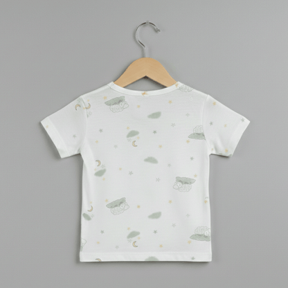 Unisex white AOP Cord set