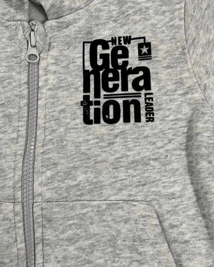 Off-White Full Sleeve with Front Zipper Hoodie for Kids 100% Cotton