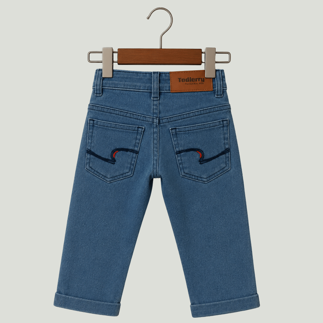 Classic Comfort Fit Kids Denim Jeans | Durable Everyday Play Joggers